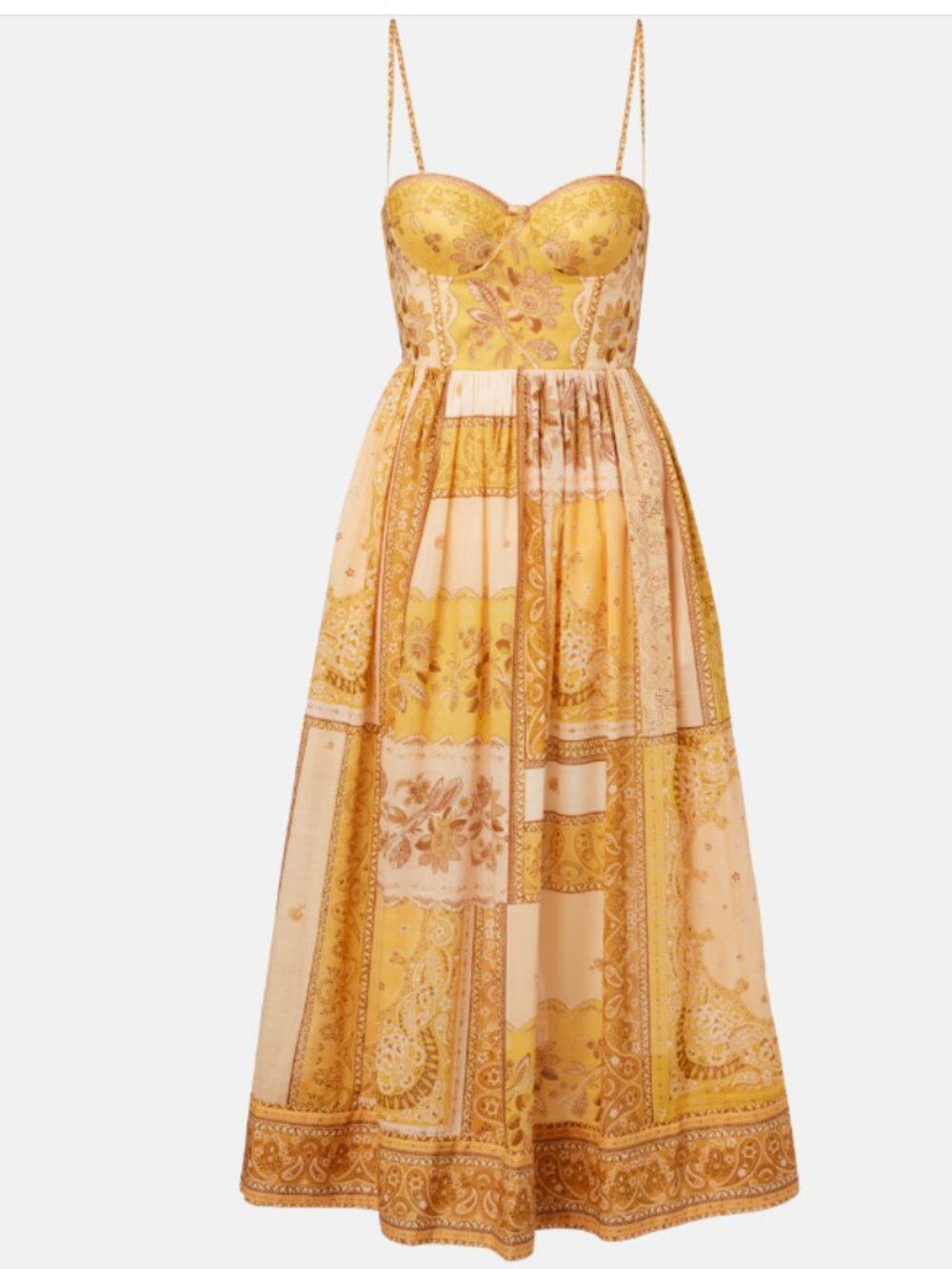 Zimmermann Lucky shirred cotton corset dress